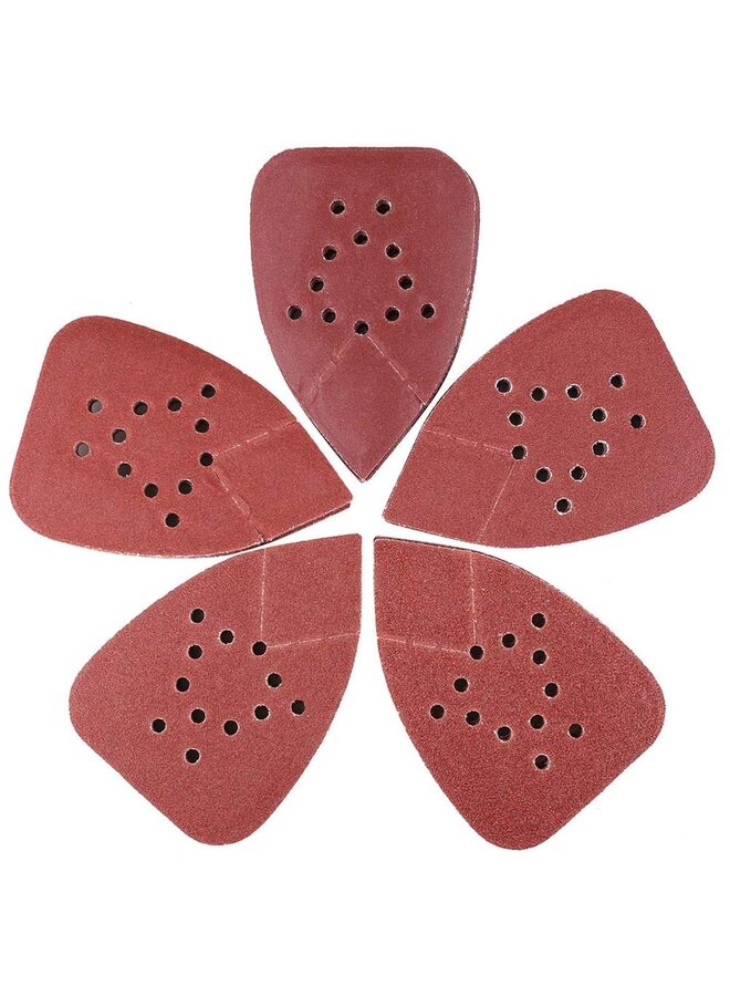 LAMAY 50PCS,Sanding Pads, Grit Sandpaper Assortment - 12 Hole Hook and Loop Detail Palm Sander Sanding Sheets Sand Paper 133 * 95 * 12?Hole*60 - Image 3